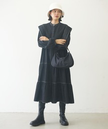 MILKFED. | DENIM TIERED DRESS(ワンピース)