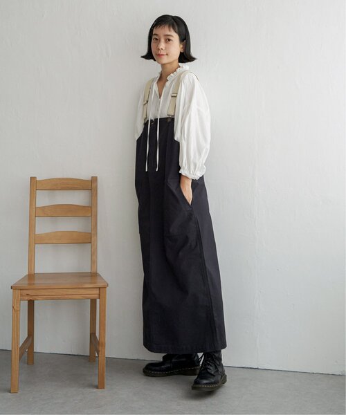 LBC（エルビーシー）の「ツイルジップアップジャンスカ（ジャンパースカート・レディース・チャコールグレー/オリーブ/ベージュ・M）」の16枚目の写真