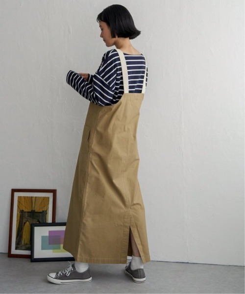 LBC（エルビーシー）の「ツイルジップアップジャンスカ（ジャンパースカート・レディース・チャコールグレー/オリーブ/ベージュ・M）」の10枚目の写真