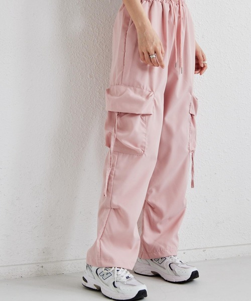 セール】ウエスト紐ミリタリーパラシュートカーゴパンツ（カーゴパンツ