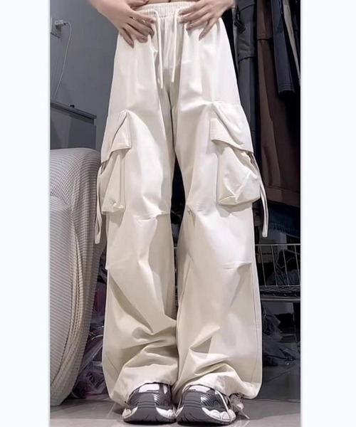 トラバストーキョー　ワイドカーゴパンツ　紐付き トラバストーキョー ワイドカーゴパンツ 紐付き TRAVAS TOKYO