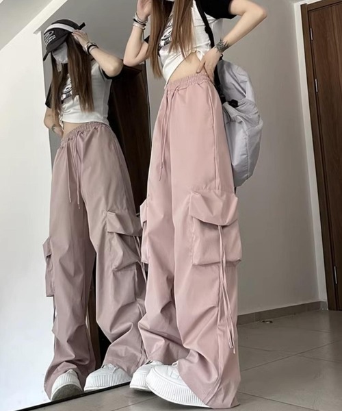 MAISON DE THERESE(メゾン ド テレーズ)の「ウエスト紐ミリタリーパラシュートカーゴパンツ(カーゴパンツ・レディース・ブラック/アイボリー/イエロー/ピンク/ブルー・M/S/L/FREE)」の20枚目の写真