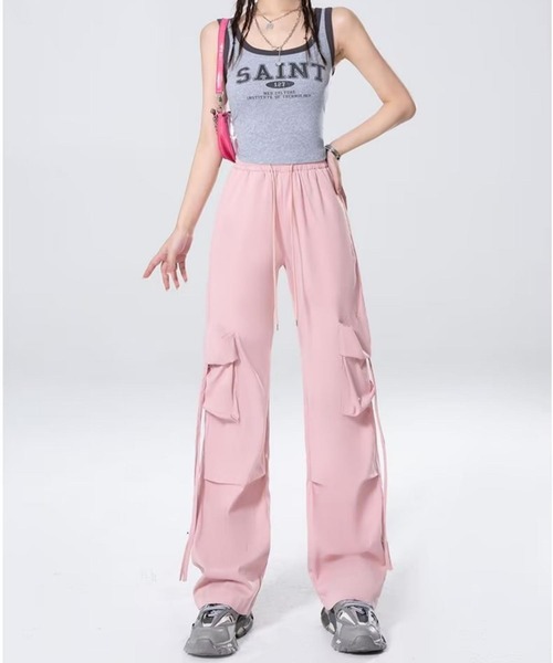 MAISON DE THERESE(メゾン ド テレーズ)の「ウエスト紐ミリタリーパラシュートカーゴパンツ(カーゴパンツ・レディース・ブラック/アイボリー/イエロー/ピンク/ブルー・M/S/L/FREE)」の18枚目の写真