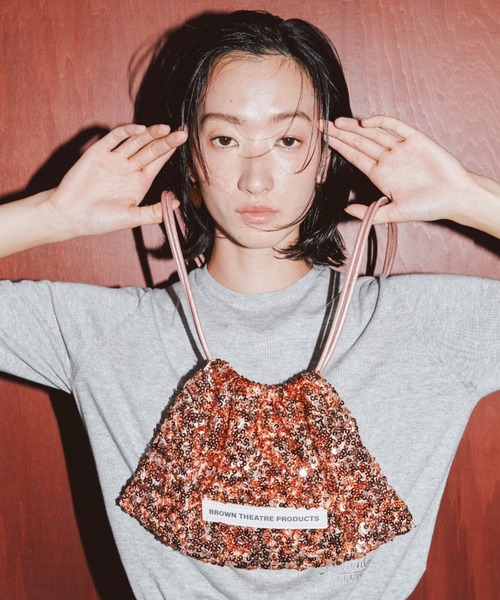 THEATRE PRODUCTS（シアタープロダクツ）の「スパンコールショルダーポシェット（ショルダーバッグ・レディース・ブラック/シルバー/ピンク・FREE）」の2枚目の写真