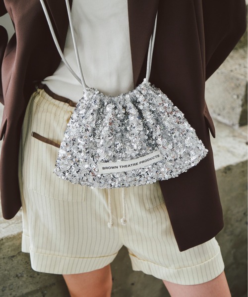 THEATRE PRODUCTS（シアタープロダクツ）の「スパンコールショルダーポシェット（ショルダーバッグ・レディース・ブラック/シルバー/ピンク・FREE）」の15枚目の写真