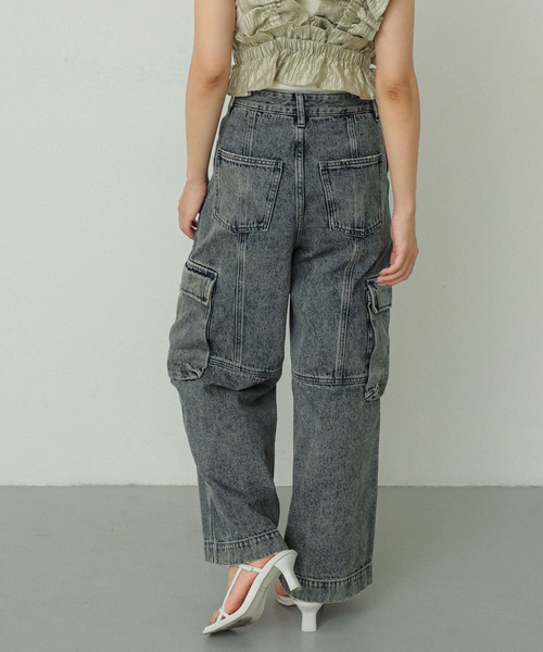 SENSE OF PLACE by URBAN RESEARCH（センスオブプレイスバイアーバンリサーチ）の「ヴィンテージデニムワイドパンツ（デニムパンツ・レディース・グレー系その他/ライトインディゴブルー・SMALL/MEDIUM）」の11枚目の写真