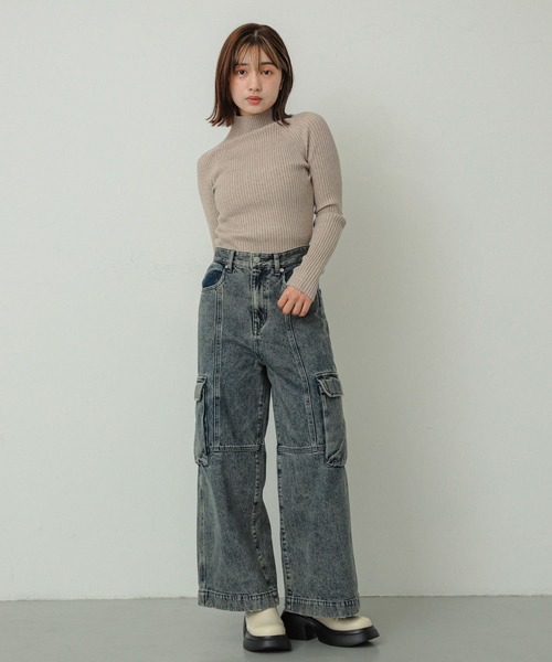 SENSE OF PLACE by URBAN RESEARCH（センスオブプレイスバイアーバンリサーチ）の「ヴィンテージデニムワイドパンツ（デニムパンツ・レディース・グレー系その他/ライトインディゴブルー・SMALL/MEDIUM）」の15枚目の写真