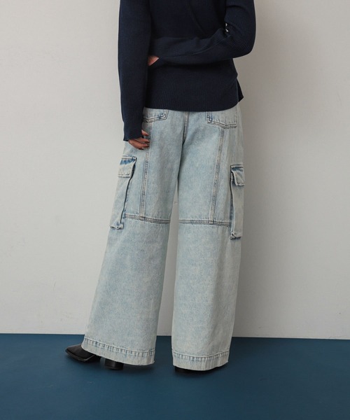 SENSE OF PLACE by URBAN RESEARCH（センスオブプレイスバイアーバンリサーチ）の「ヴィンテージデニムワイドパンツ（デニムパンツ・レディース・グレー系その他/ライトインディゴブルー・SMALL/MEDIUM）」の16枚目の写真