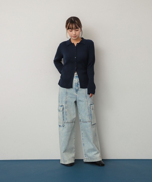 SENSE OF PLACE by URBAN RESEARCH（センスオブプレイスバイアーバンリサーチ）の「ヴィンテージデニムワイドパンツ（デニムパンツ・レディース・グレー系その他/ライトインディゴブルー・SMALL/MEDIUM）」の18枚目の写真