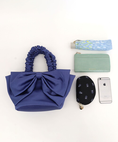 SMIR NASLI（サミールナスリ）の「サテンリボンバッグ（ハンドバッグ・レディース・ピンク/ブラック/ブルー/グレー・FREE）」の11枚目の写真