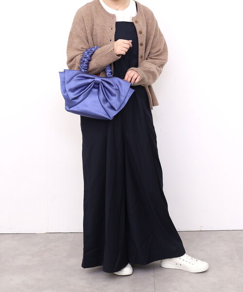 SMIR NASLI（サミールナスリ）の「サテンリボンバッグ（ハンドバッグ・レディース・ピンク/ブラック/ブルー/グレー・FREE）」の15枚目の写真