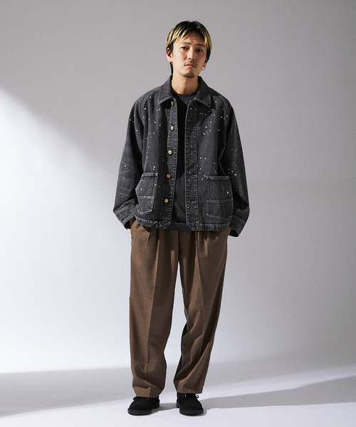 JOURNAL STANDARD relume（ジャーナルスタンダード　レリューム）の「プロセシングデニム エンジニアジャケット（デニムジャケット・メンズ・ブラックミックス/コバルトブルー・MEDIUM/LARGE）」の5枚目の写真