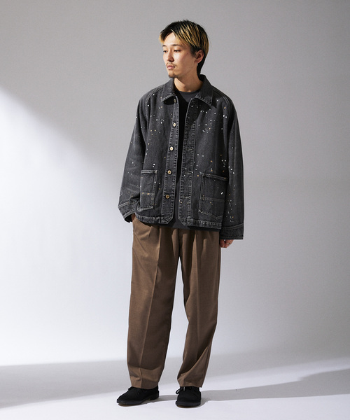 JOURNAL STANDARD relume（ジャーナルスタンダード　レリューム）の「プロセシングデニム エンジニアジャケット（デニムジャケット・メンズ・ブラックミックス/コバルトブルー・MEDIUM/LARGE）」の6枚目の写真