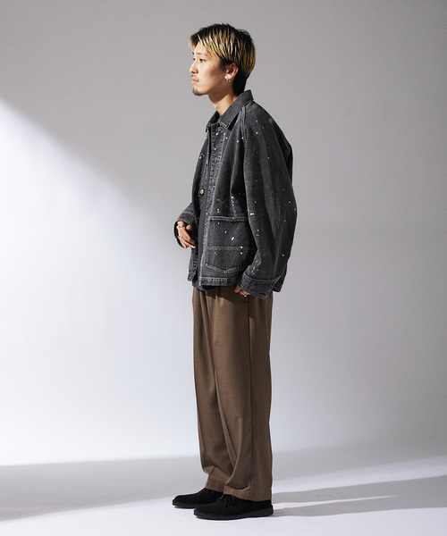 JOURNAL STANDARD relume（ジャーナルスタンダード　レリューム）の「プロセシングデニム エンジニアジャケット（デニムジャケット・メンズ・ブラックミックス/コバルトブルー・MEDIUM/LARGE）」の7枚目の写真