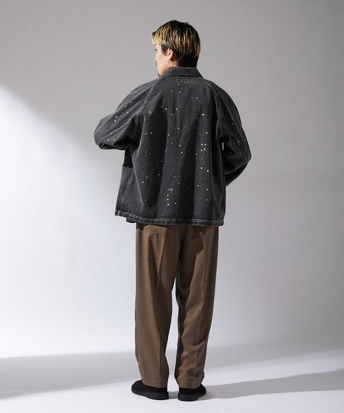 JOURNAL STANDARD relume（ジャーナルスタンダード　レリューム）の「プロセシングデニム エンジニアジャケット（デニムジャケット・メンズ・ブラックミックス/コバルトブルー・MEDIUM/LARGE）」の8枚目の写真