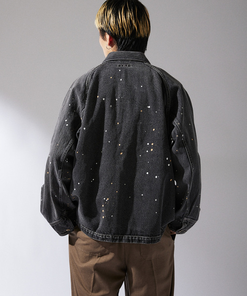JOURNAL STANDARD relume（ジャーナルスタンダード　レリューム）の「プロセシングデニム エンジニアジャケット（デニムジャケット・メンズ・ブラックミックス/コバルトブルー・MEDIUM/LARGE）」の13枚目の写真