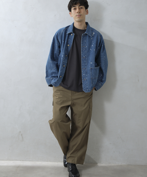 JOURNAL STANDARD relume（ジャーナルスタンダード　レリューム）の「プロセシングデニム エンジニアジャケット（デニムジャケット・メンズ・ブラックミックス/コバルトブルー・MEDIUM/LARGE）」の19枚目の写真