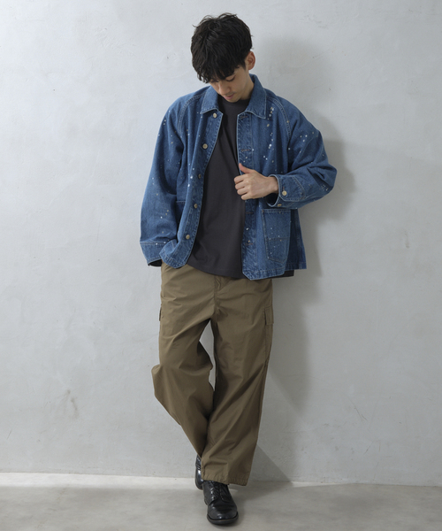 JOURNAL STANDARD relume（ジャーナルスタンダード　レリューム）の「プロセシングデニム エンジニアジャケット（デニムジャケット・メンズ・ブラックミックス/コバルトブルー・MEDIUM/LARGE）」の20枚目の写真