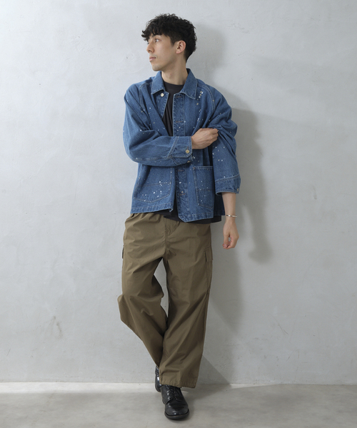 JOURNAL STANDARD relume（ジャーナルスタンダード　レリューム）の「プロセシングデニム エンジニアジャケット（デニムジャケット・メンズ・ブラックミックス/コバルトブルー・MEDIUM/LARGE）」の21枚目の写真