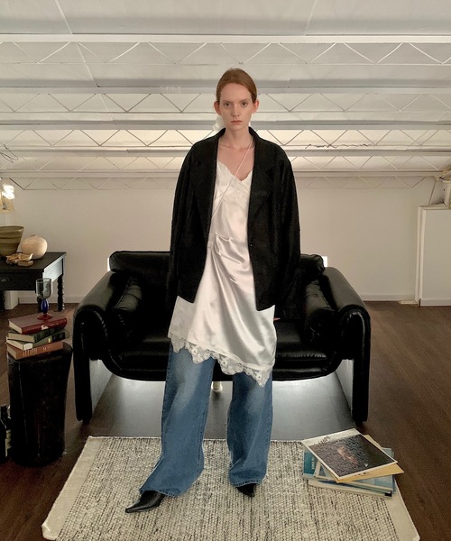 SANSeLF（サンセルフ）の「【LONSLAN】 フロントタックレースキャミワンピース sanwl24a012（ワンピース・レディース・ホワイト・FREE）」の3枚目の写真