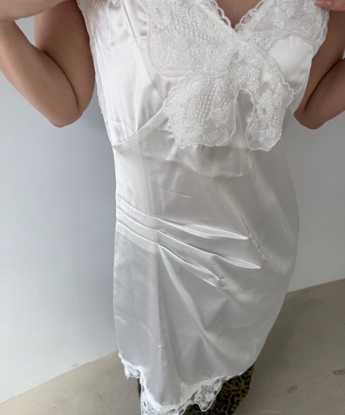 SANSeLF（サンセルフ）の「【LONSLAN】 フロントタックレースキャミワンピース sanwl24a012（ワンピース・レディース・ホワイト・FREE）」の17枚目の写真