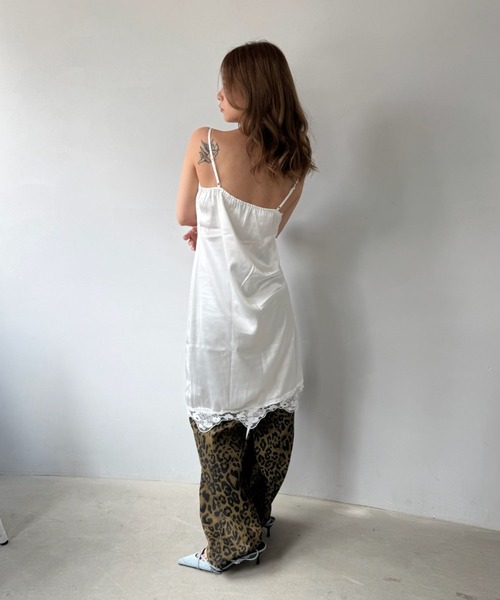 SANSeLF（サンセルフ）の「【LONSLAN】 フロントタックレースキャミワンピース sanwl24a012（ワンピース・レディース・ホワイト・FREE）」の15枚目の写真