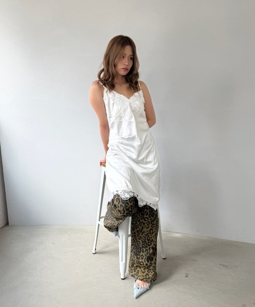 SANSeLF（サンセルフ）の「【LONSLAN】 フロントタックレースキャミワンピース sanwl24a012（ワンピース・レディース・ホワイト・FREE）」の20枚目の写真