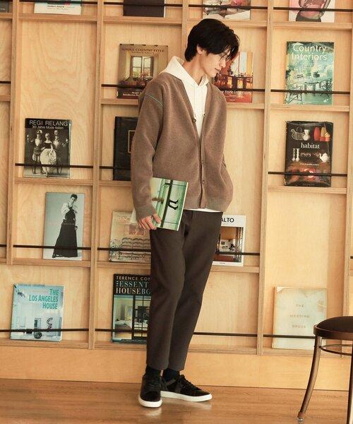 THE SHOP TK （ザ ショップ ティーケー ）の「◆【ハグするニット】モールニットカーディガン 親子リンク/ユニセックス（カーディガン/ボレロ・メンズ・ネイビー/ブルーグリーン/ブラウン系・02/01/04/03）」の6枚目の写真