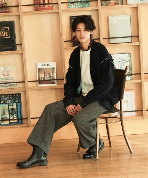 THE SHOP TK （ザ ショップ ティーケー ）の「◆【ハグするニット】モールニットカーディガン 親子リンク/ユニセックス（カーディガン/ボレロ・メンズ・ネイビー/ブルーグリーン/ブラウン系・02/01/04/03）」の11枚目の写真