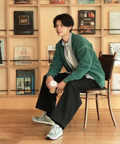 THE SHOP TK （ザ ショップ ティーケー ）の「◆【ハグするニット】モールニットカーディガン 親子リンク/ユニセックス（カーディガン/ボレロ・メンズ・ネイビー/ブルーグリーン/ブラウン系・02/01/04/03）」の14枚目の写真