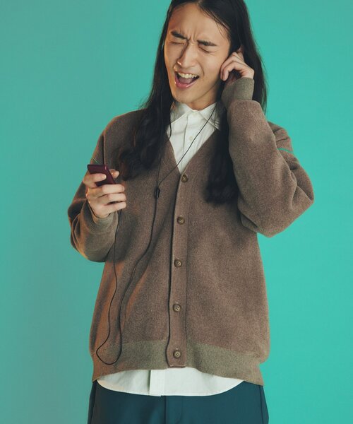 THE SHOP TK （ザ ショップ ティーケー ）の「◆【ハグするニット】モールニットカーディガン 親子リンク/ユニセックス（カーディガン/ボレロ・メンズ・ネイビー/ブルーグリーン/ブラウン系・02/01/04/03）」の19枚目の写真