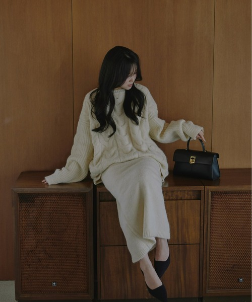 rii x Olu. ニットセットアップ ivory
