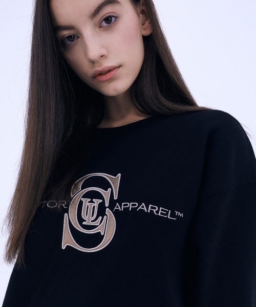 SCULPTOR(スカルプター)の「Satin Applique Sweatshirt/サテンアップリケスウェットシャツ(スウェット・レディース・ブラック/グレー・SMALL/X-LARGE/LARGE/MEDIUM)」の5枚目の写真