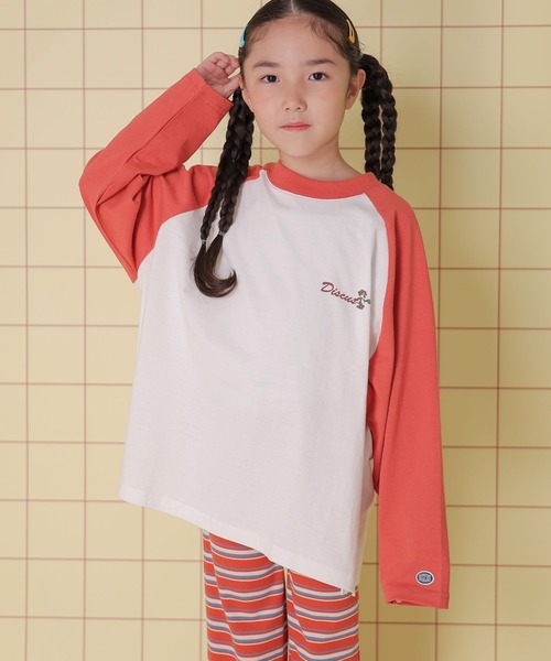 LEPSIM(レプシィム)の「【KIDS】【DISCUS/ディスカス】ラグランロンT 143993(Tシャツ/カットソー・キッズ・ブルー/ブラック/レッド・140/120)」の1枚目の写真