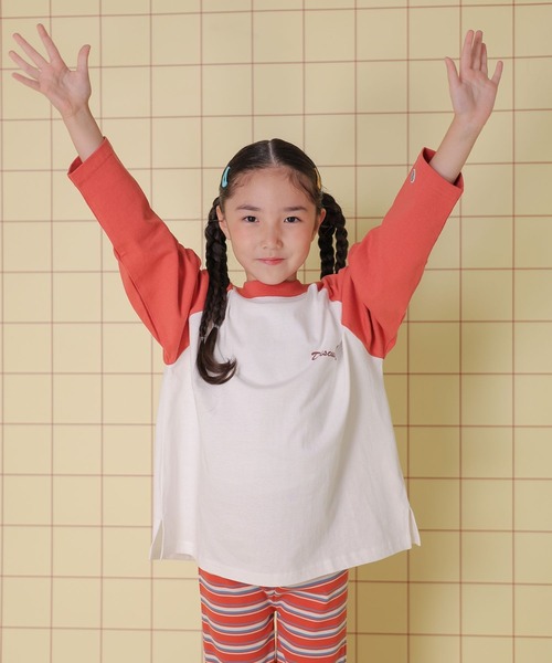 LEPSIM(レプシィム)の「【KIDS】【DISCUS/ディスカス】ラグランロンT 143993(Tシャツ/カットソー・キッズ・ブルー/ブラック/レッド・140/120)」の4枚目の写真