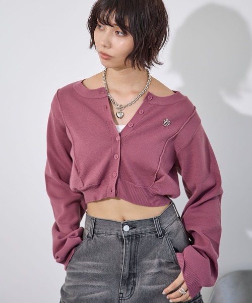 PAGEBOY（ページボーイ）の「ハイゲージプレートクルーカーディガン（Tシャツ/カットソー・レディース・ターコイズブルー/ブラック/ピンク/アイボリー・FREE）」の18枚目の写真