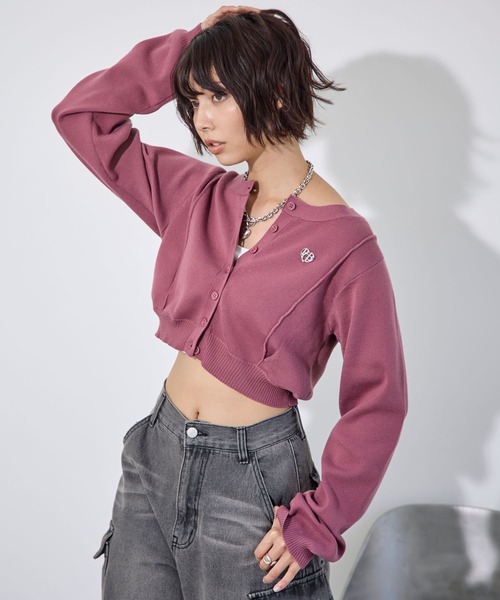 PAGEBOY（ページボーイ）の「ハイゲージプレートクルーカーディガン（Tシャツ/カットソー・レディース・ターコイズブルー/ブラック/ピンク/アイボリー・FREE）」の20枚目の写真