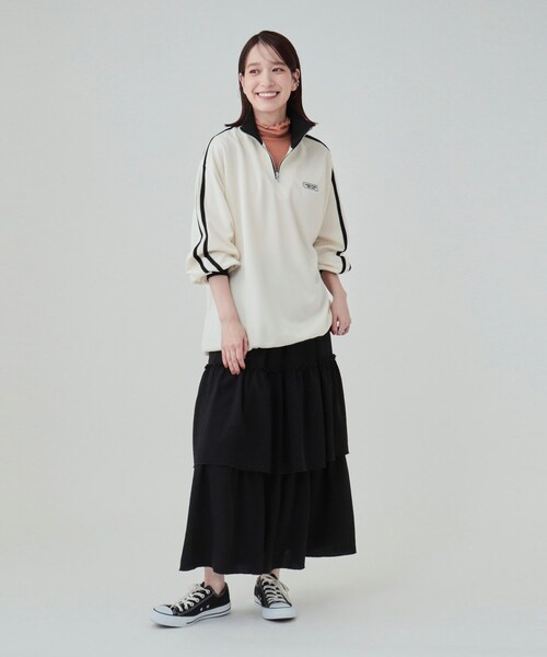 Cutie Blonde(キューティーブロンド)の「◆一枚で華やかに ティアードスカート(スカート・レディース・オフホワイト/ブラウン系その他/ブラック・01/02/03/04)」の6枚目の写真