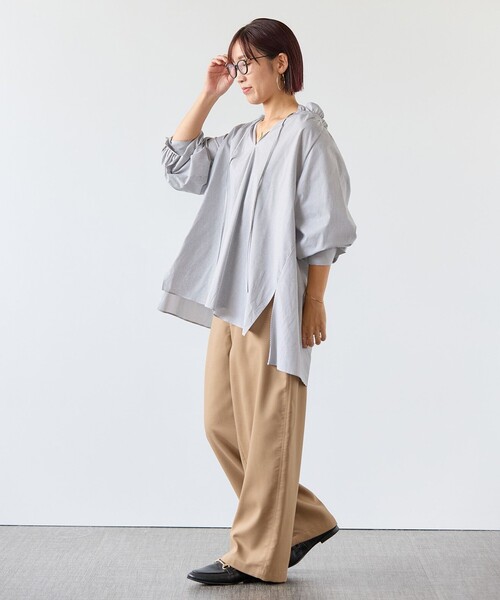 UNFILO(アンフィーロ)の「カーブワイドパンツ(その他パンツ・レディース・黄土色系/ブラック系/グレー系・X-SMALL/SMALL/MEDIUM/LARGE)」の13枚目の写真