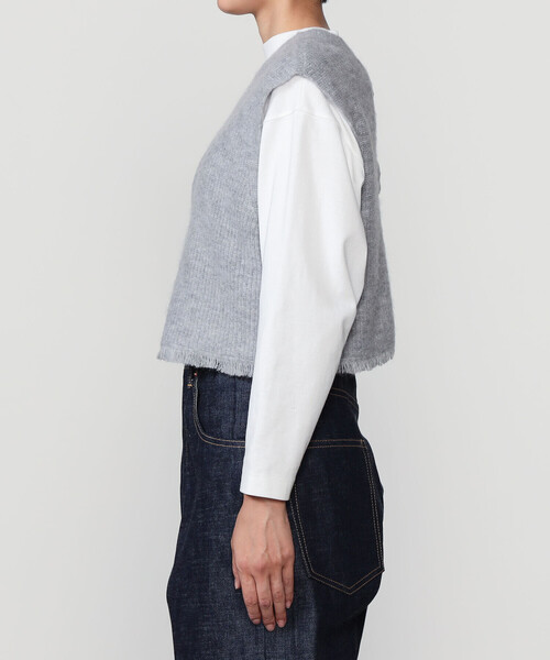 WALANCE（ワランス）の「WALANCE | 2WAY ニットベスト WOMEN（ベスト・レディース・グレー/ベージュ・F）」の11枚目の写真