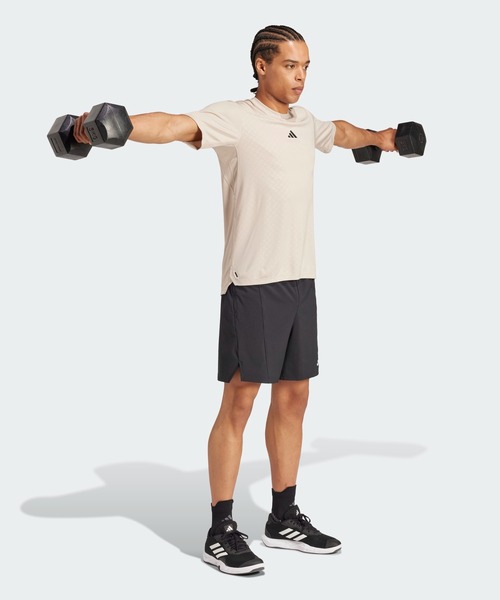 adidas（アディダス）の「パワー ワークアウト 半袖Tシャツ / アディダス adidas（Tシャツ/カットソー・メンズ・ベージュ/ピンク・LARGE/MEDIUM/SMALL/X-SMALL/XX-LARGE/X-LARGE）」の14枚目の写真