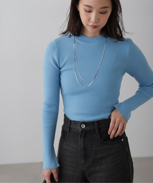 FREE'S MART(フリーズマート)の「◆〈洗える〉マシンウォッシャブルボトルネックニット(ニット/セーター・レディース・ブラック/ブルー/ホワイト/ホワイト系その他・FREE)」の6枚目の写真