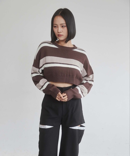 ENVYM（アンビー）の「3WAYスラックスパンツ（スラックス・レディース・ブルー/ブラック・FREE）」の21枚目の写真