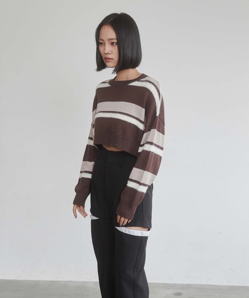 ENVYM（アンビー）の「3WAYスラックスパンツ（スラックス・レディース・ブルー/ブラック・FREE）」の22枚目の写真