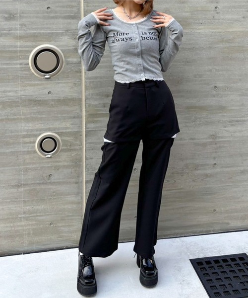 ENVYM（アンビー）の「3WAYスラックスパンツ（スラックス・レディース・ブルー/ブラック・FREE）」の11枚目の写真