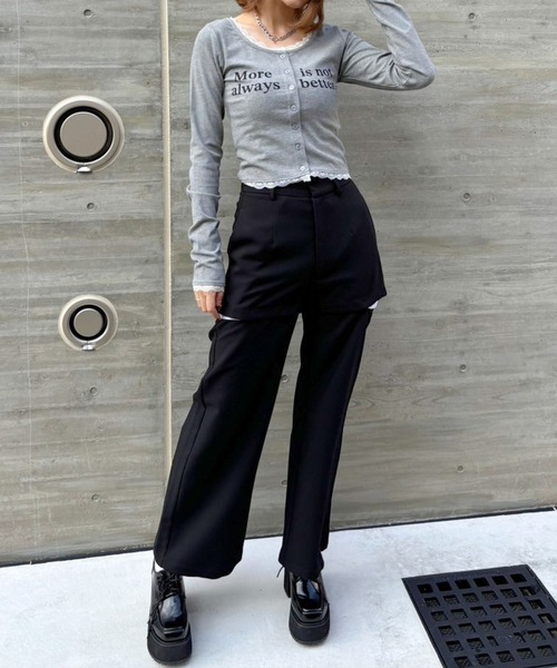 ENVYM（アンビー）の「3WAYスラックスパンツ（スラックス・レディース・ブルー/ブラック・FREE）」の12枚目の写真