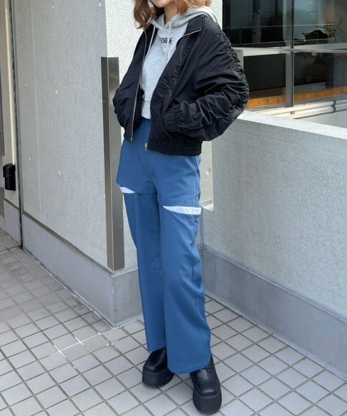 ENVYM（アンビー）の「3WAYスラックスパンツ（スラックス・レディース・ブルー/ブラック・FREE）」の16枚目の写真