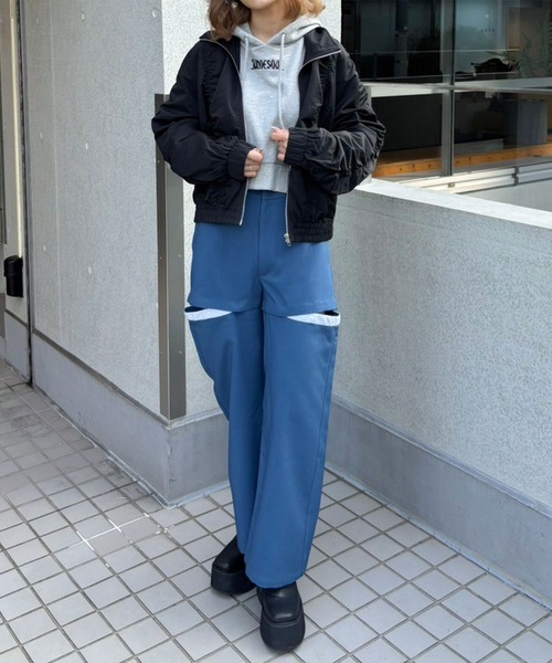 ENVYM（アンビー）の「3WAYスラックスパンツ（スラックス・レディース・ブルー/ブラック・FREE）」の17枚目の写真