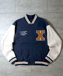 felt patch sweat stadium jacket/フェルトパッチ スウェット スタジアムジャケット