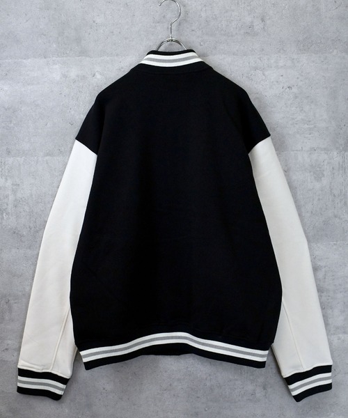 Anytime Songs(エニータイムソングス)の「felt patch sweat stadium jacket/フェルトパッチ スウェット スタジアムジャケット(スウェット・メンズ・ブラック/ネイビー/ブラウン・M/L/XL)」の4枚目の写真
